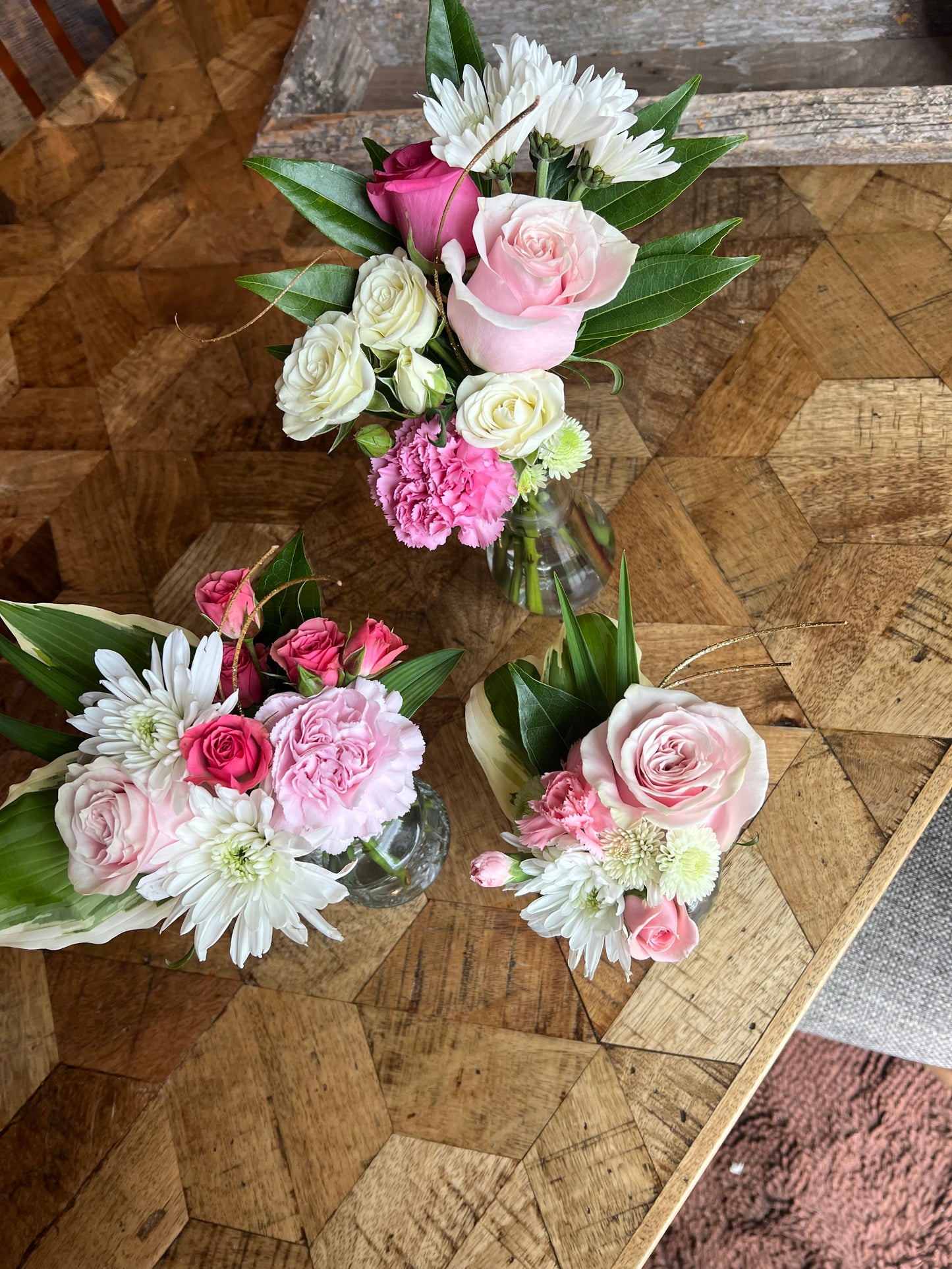 6 pack - Day Brighteners - six jars of fresh cut flowers