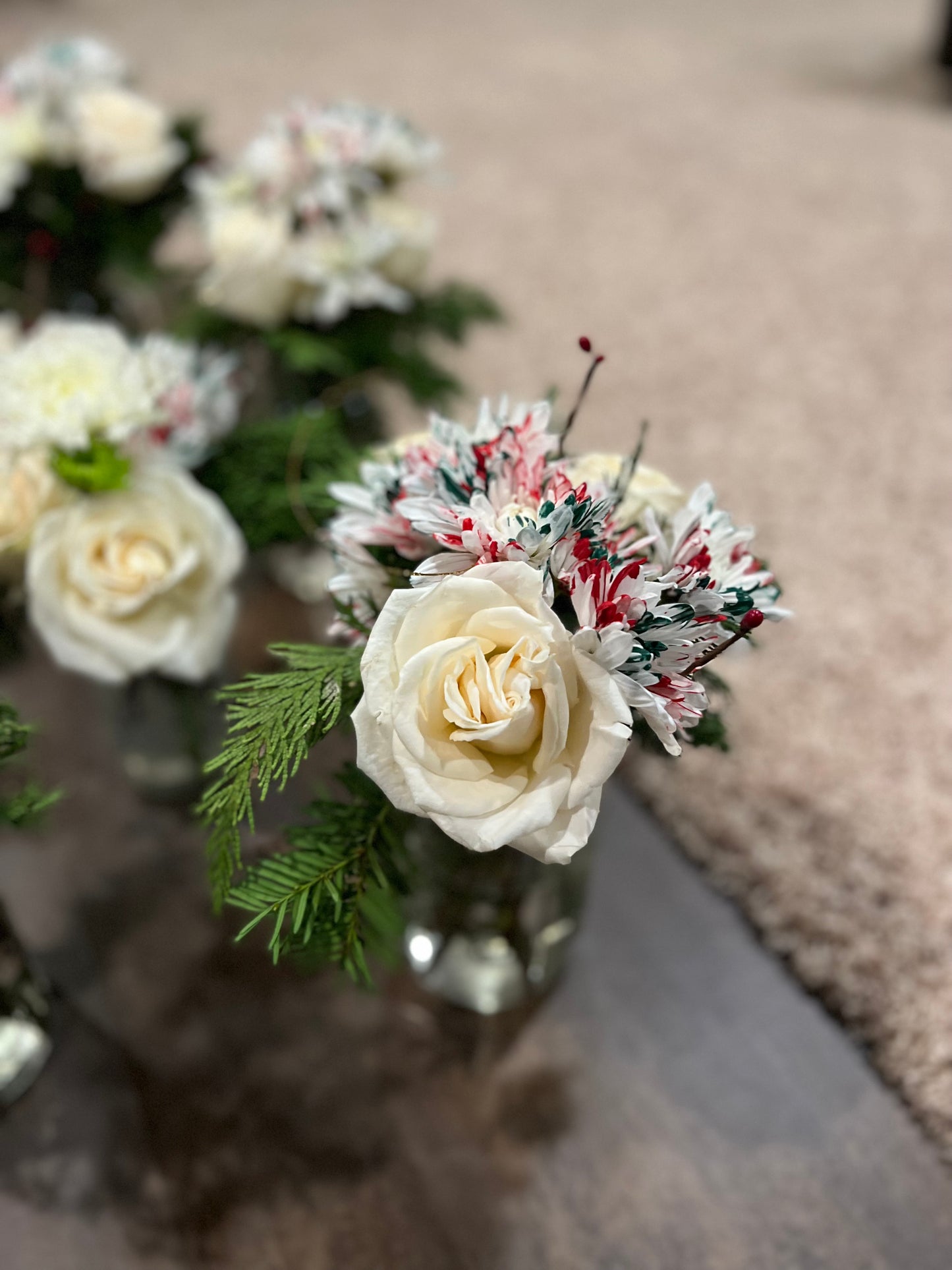 6 pack - Day Brighteners - six jars of fresh cut flowers