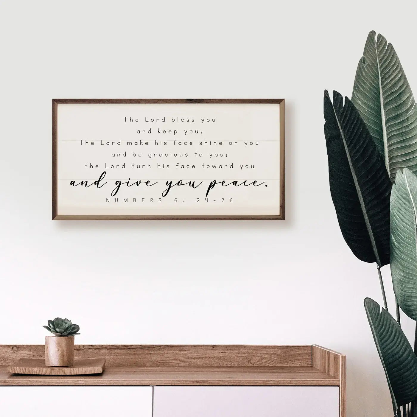 And Give You Peace Numbers 6:24-26 - wooden sign