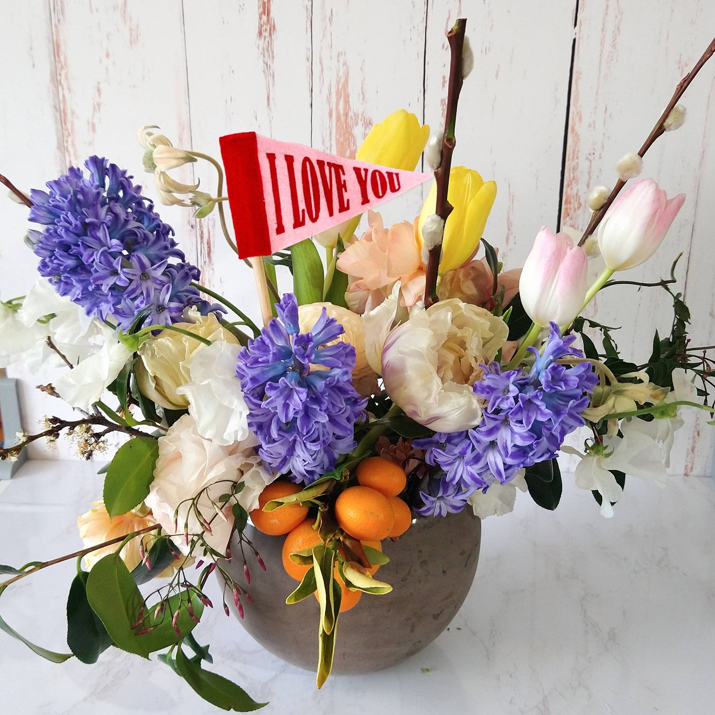 Love Tiny Flag Pennants | Floral Bouquets & More