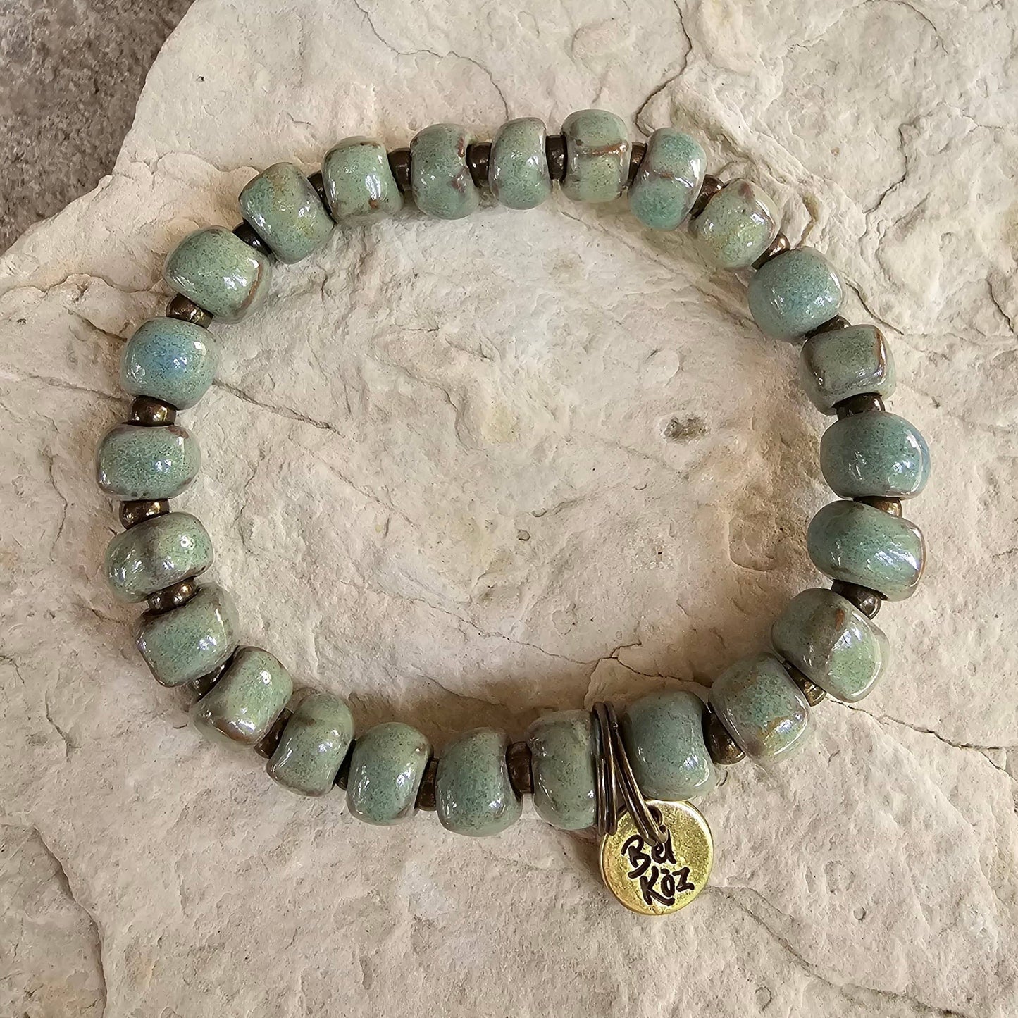 Jade | IT IS WELL | Bel Koz Square Clay Bead Bracelet