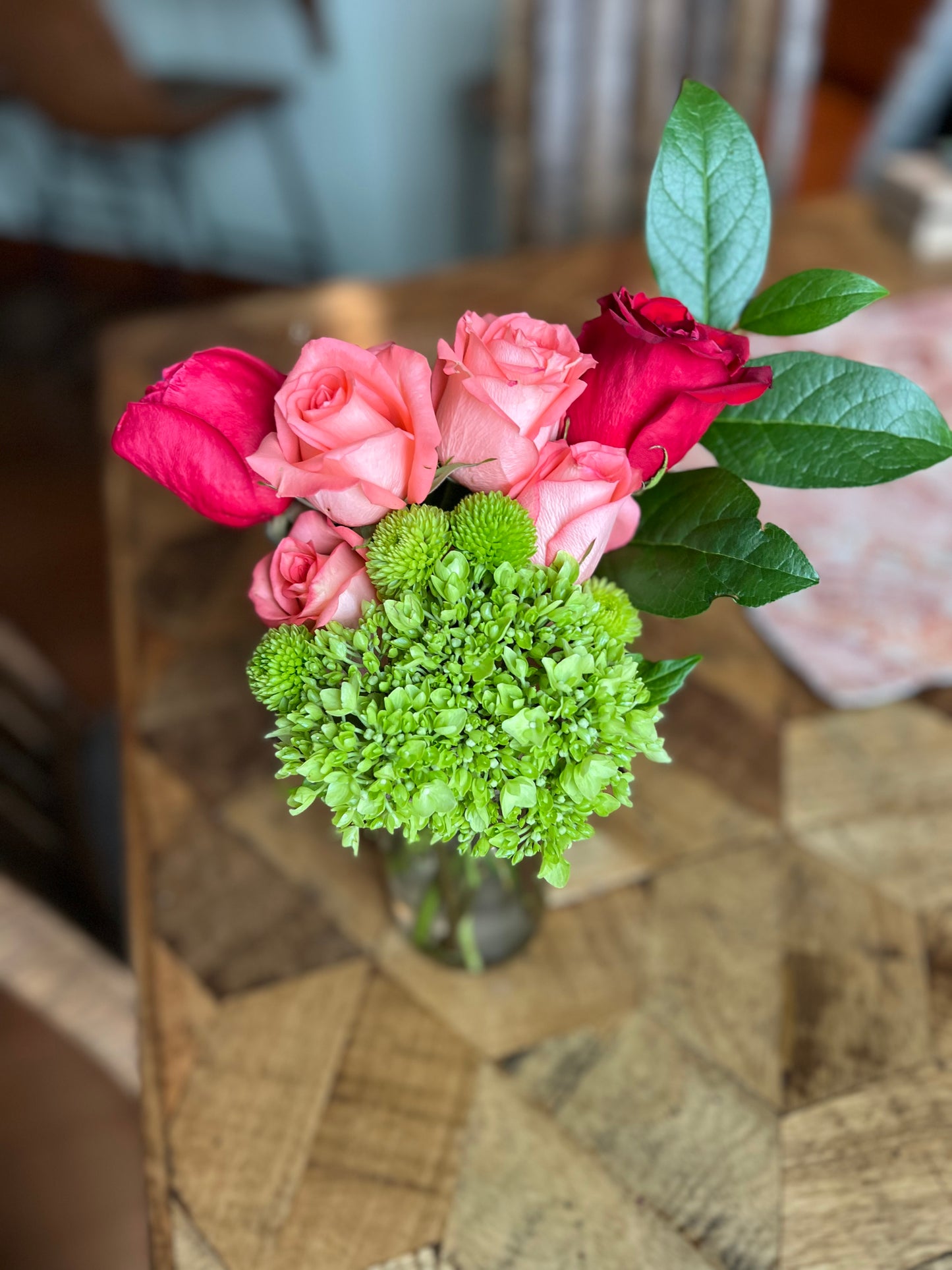 6 pack - Day Brighteners - six jars of fresh cut flowers