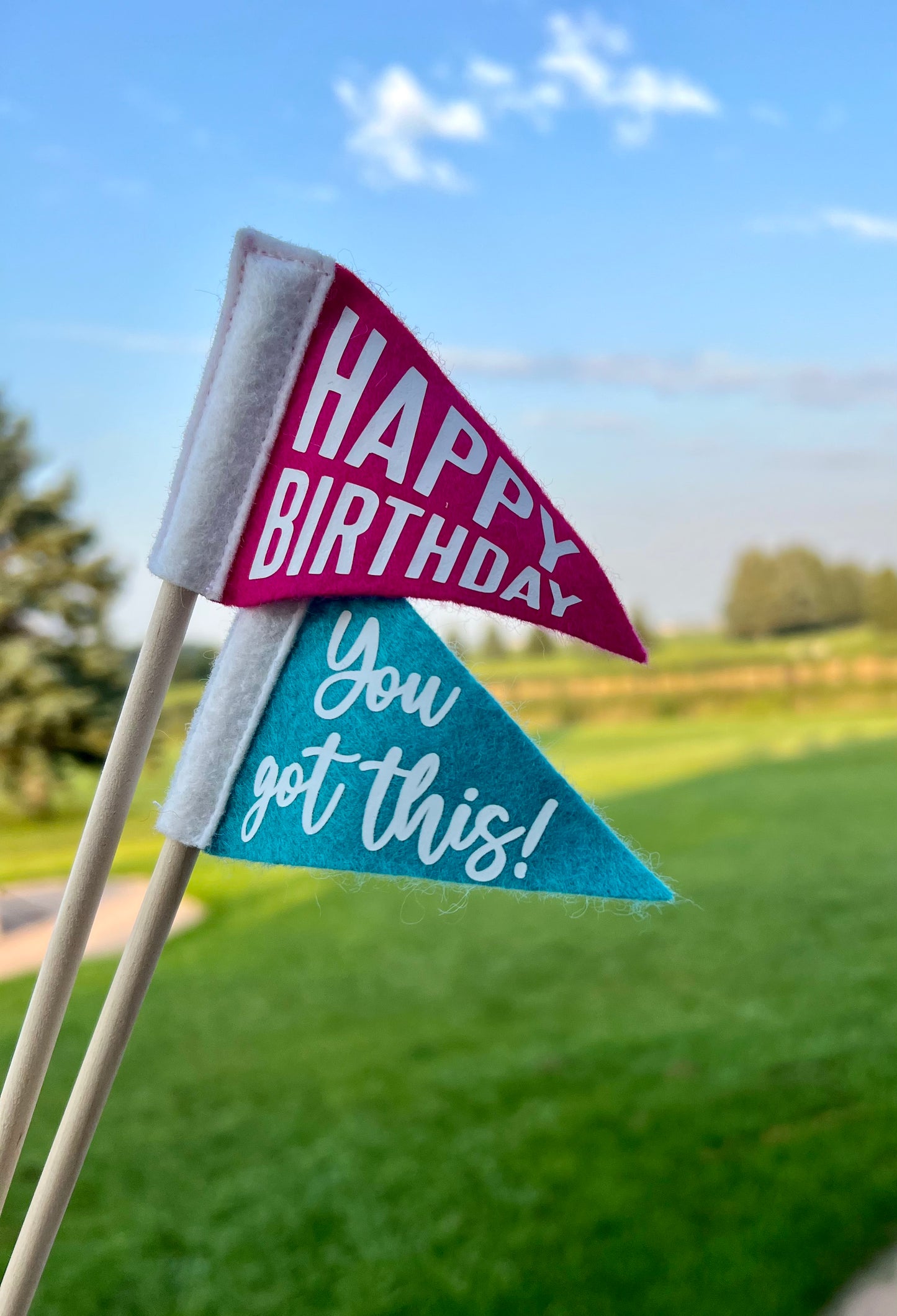 Tiny Message Pennant Flag | Wool Blend, Handmade in USA