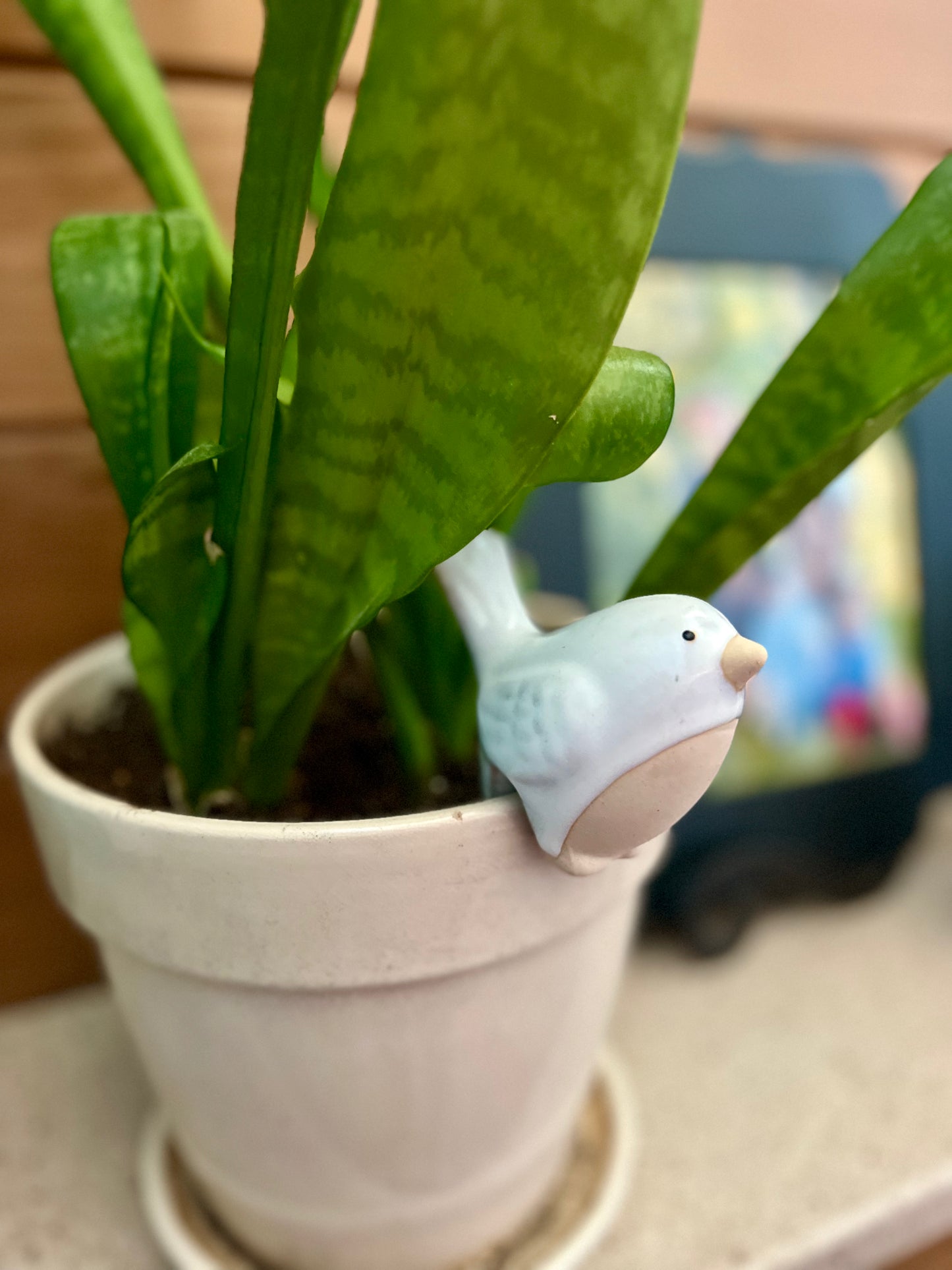 Perched Bird for Pot, Ceramic