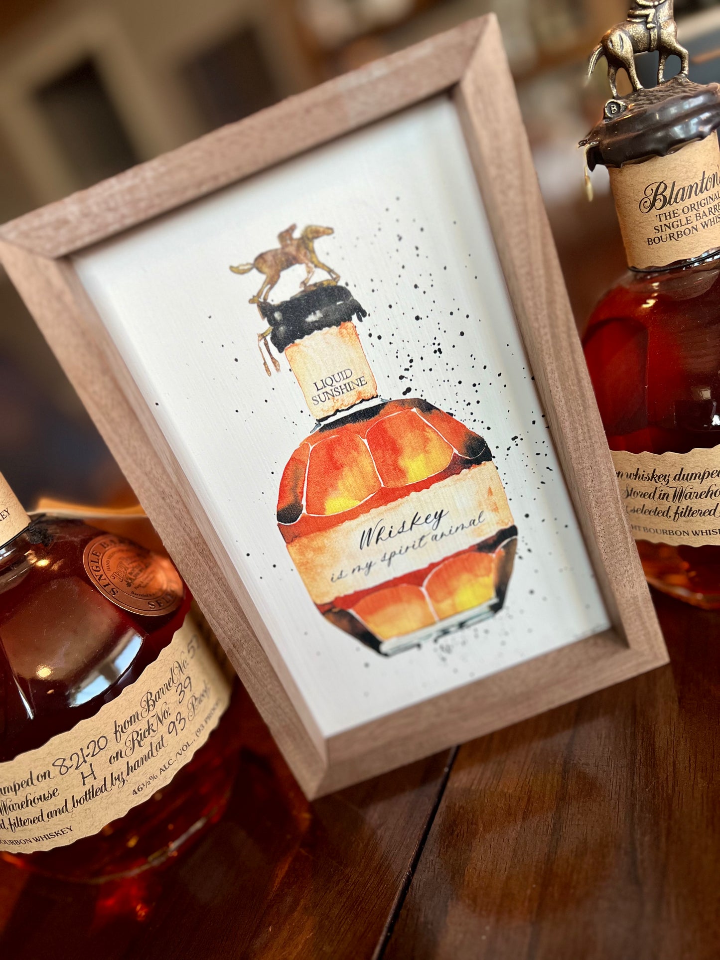 Whiskey Is My Spirit Animal - wooden sign By Mercedes Lopez Charro