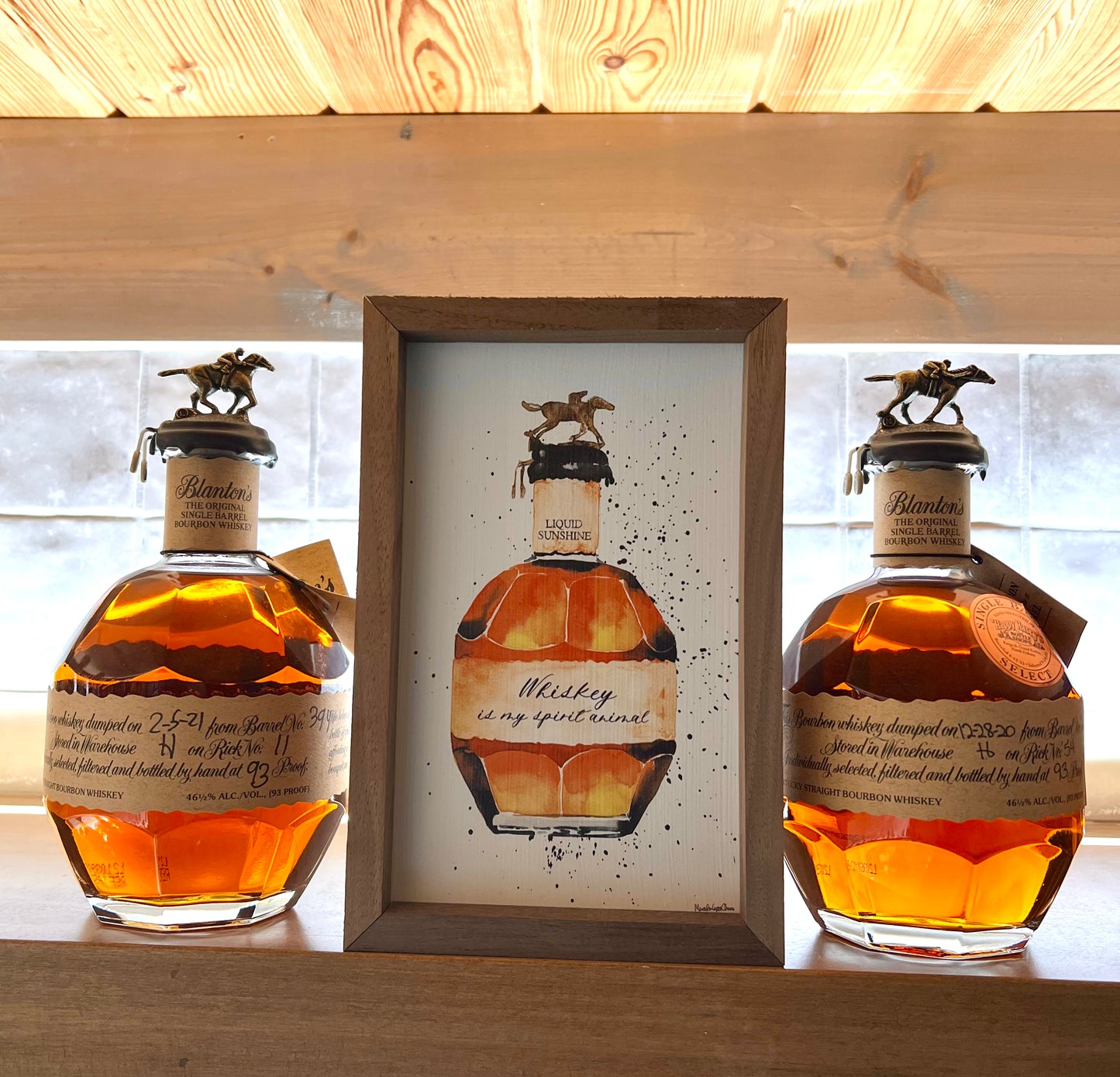 Whiskey Is My Spirit Animal - wooden sign By Mercedes Lopez Charro