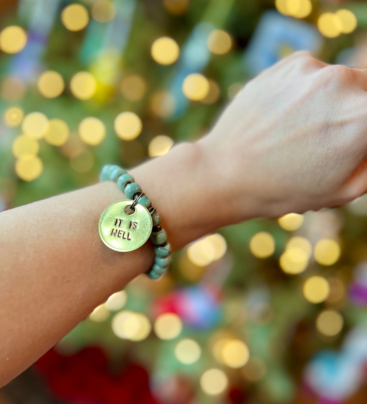 Jade | IT IS WELL | Bel Koz Square Clay Bead Bracelet