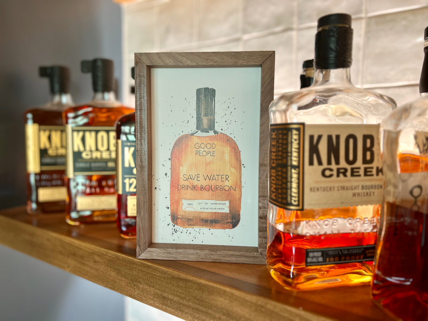 Save Water Drink Bourbon - wooden sign