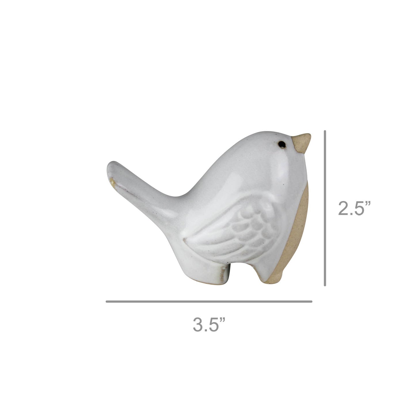 Perched Bird for Pot, Ceramic