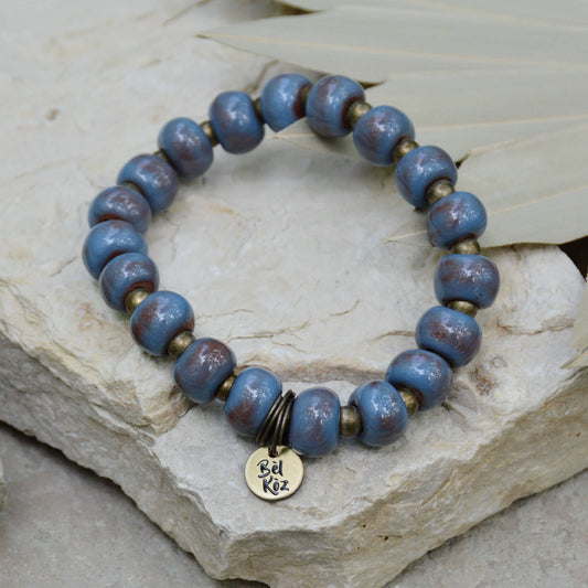River | JEREMIAH 29:11 | Bel Koz Round Clay Bead Bracelet