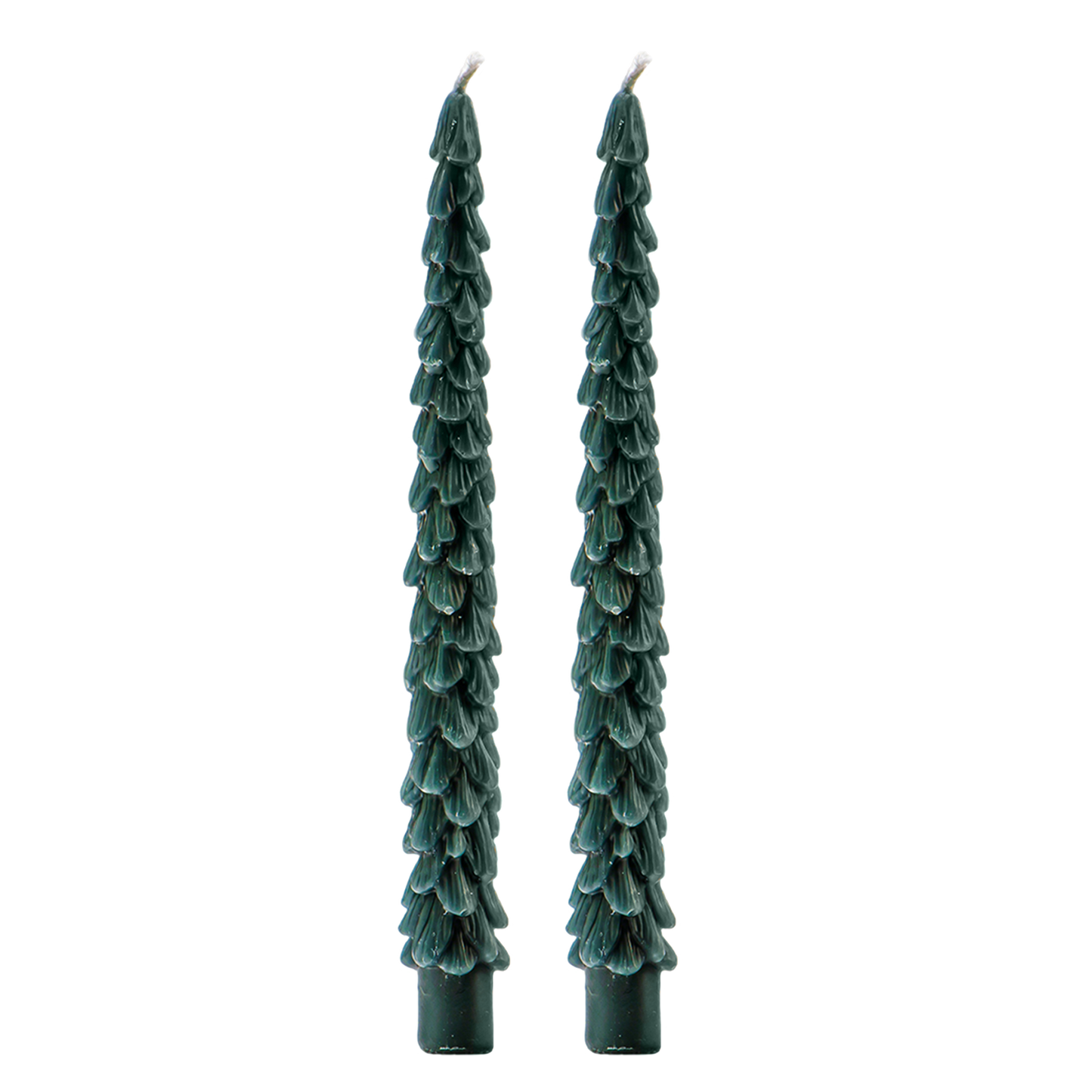 *NEW* Green Tree Taper Candles, Set of 2 - Christmas Decor