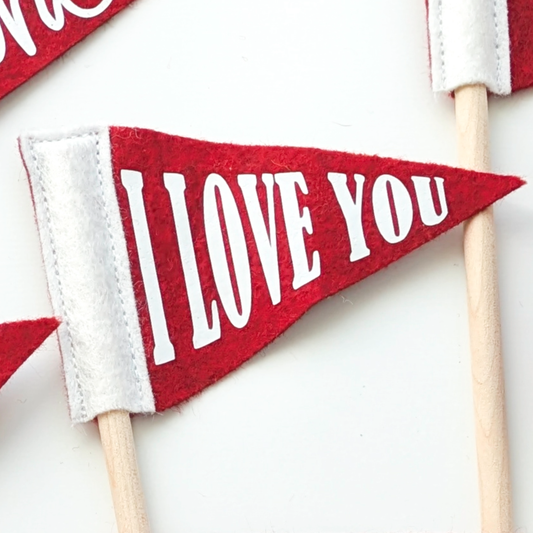 Love Tiny Flag Pennants | Floral Bouquets & More