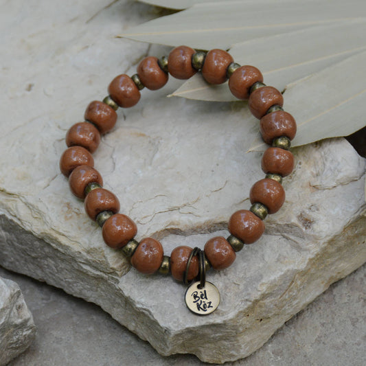 Auburn | NOT TODAY SATAN | Bel Koz Round Clay Bead Bracelet