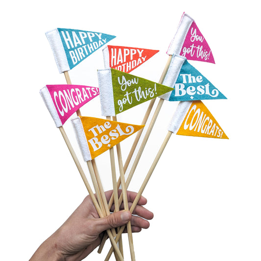 Tiny Message Pennant Flag | Wool Blend, Handmade in USA