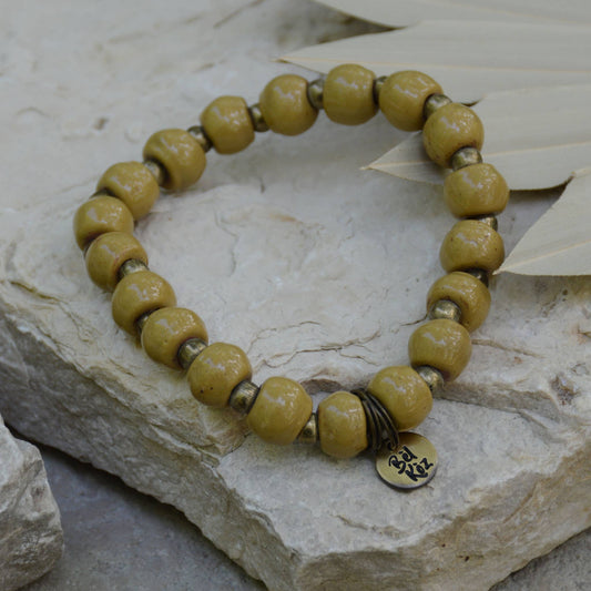 Mustard | YOU ARE MY SUNSHINE | Bel Koz Round Clay Bead Bracelet