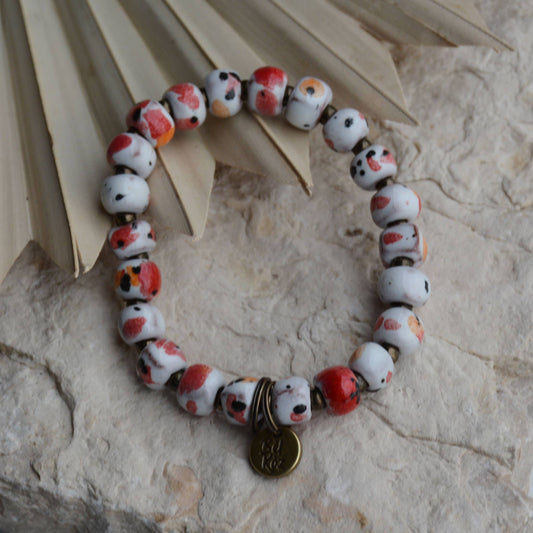 Poppy | YOU GOT THIS | Bel Koz Square Clay Bead Bracelet